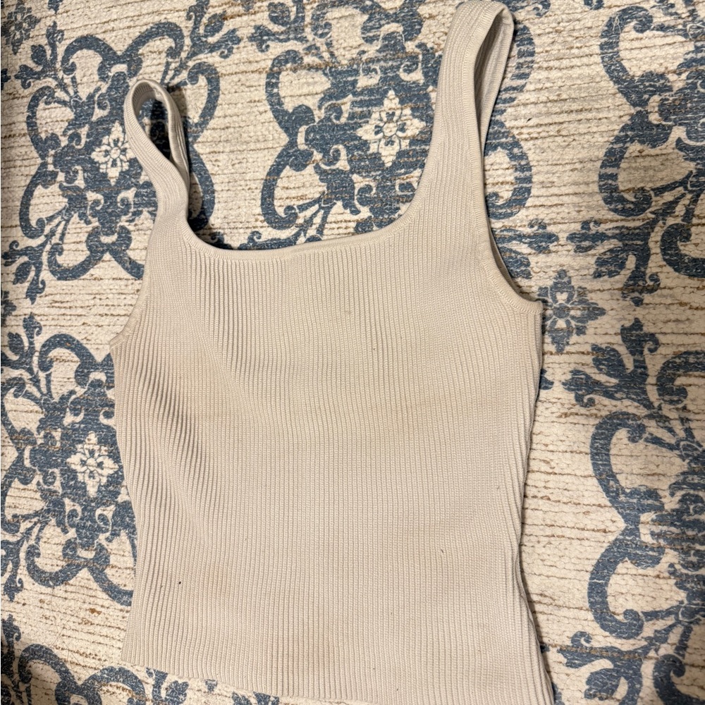 Babaton (artiza brand) light grey Ribbed Tank Top